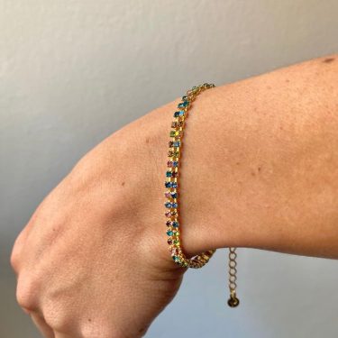 Pulseira Strass Colorido